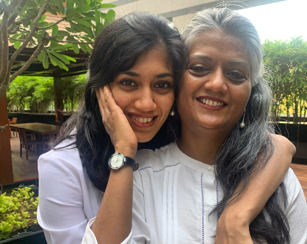 making-your-voice-heard: Sahana Sriram with her Mom